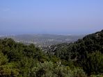 Tal der Schmetterlinge: Blick auf die Westk�ste von Rhodos