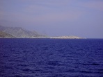 Auf der F�hre von Symi nach Rhodos, querab die Halbinsel Loryma (Bozburun)